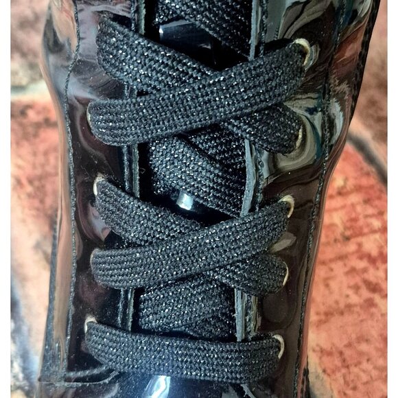 Flexi Boots Womens 7 Bootie Lace Up Side Zip High Block Heel Witchy Goth MINT - Picture 3 of 12